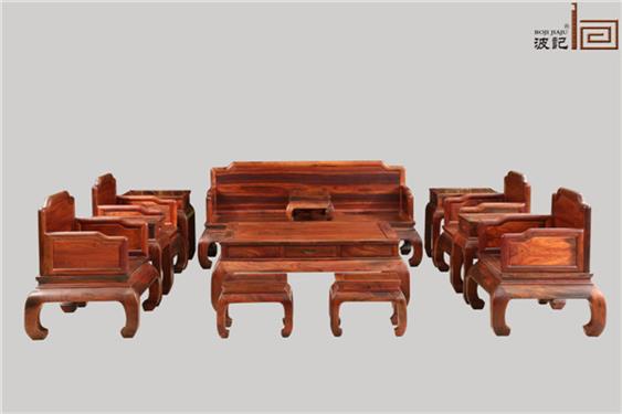 波記家具:明式獨板沙發13件套
